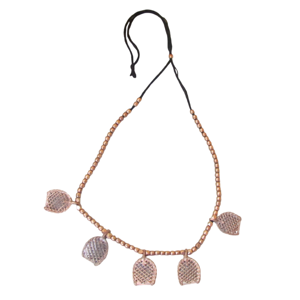 Authentic Dokra Art: Brass Tribal Motif Necklace