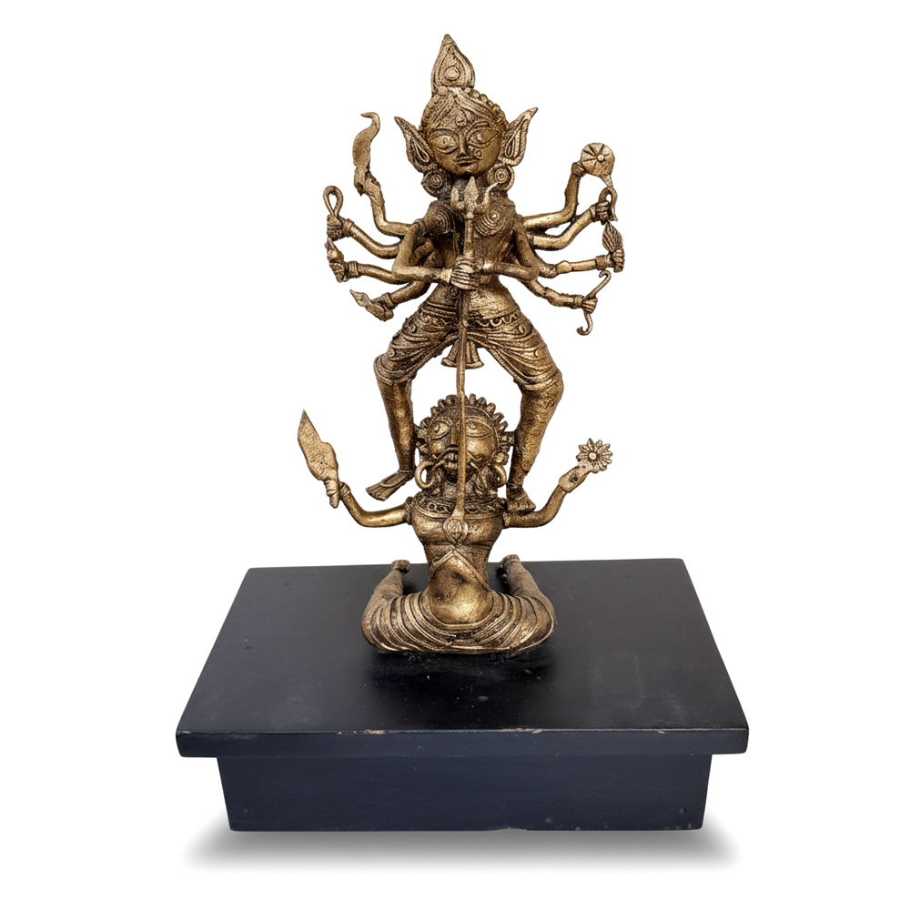 ✨ Divine Dokra Art | Goddess Durga Mahishasuramardini Idol [Brass] 