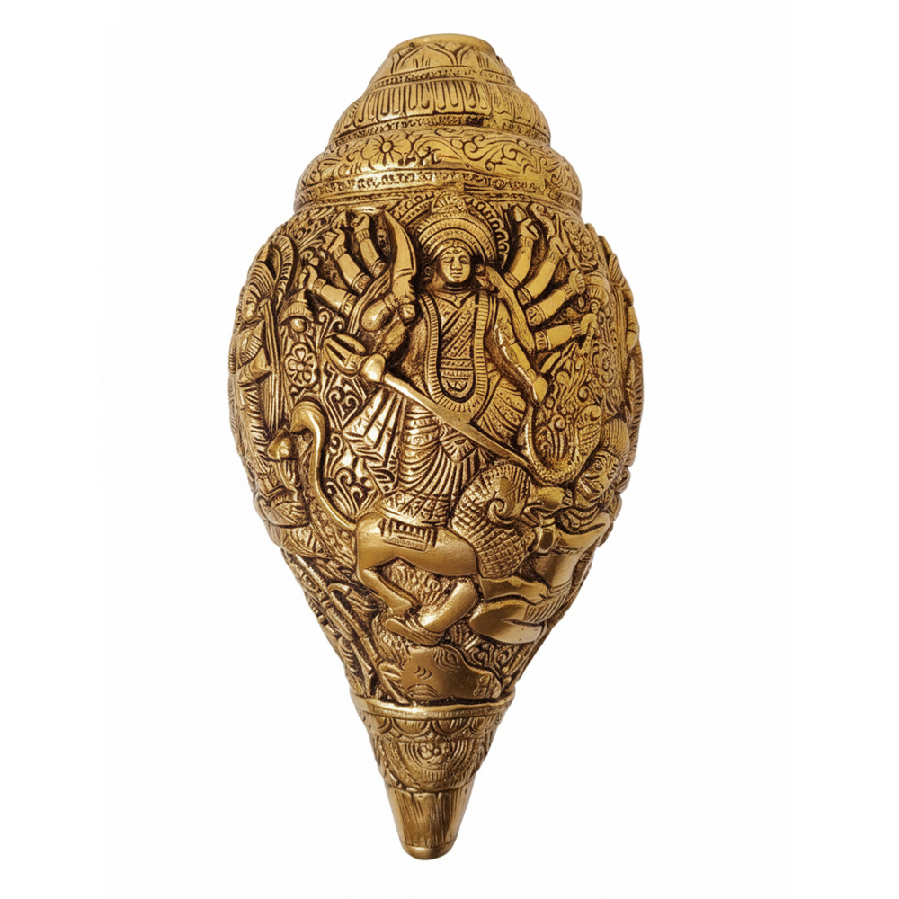 🐚 The Sacred Shankha Dokra Idol | Durga Mahishasuramardini Motif