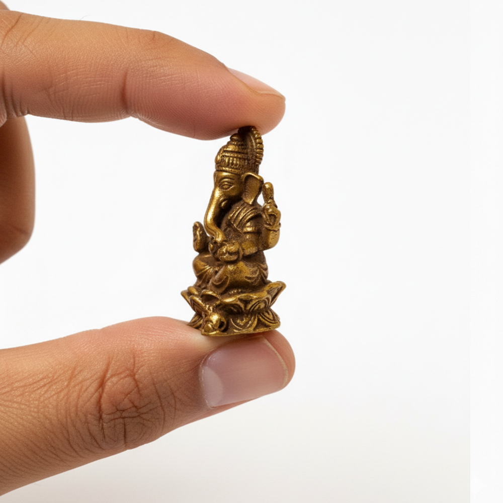 ✨ Exquisite Dokra Brass Idol of Lord Ganesha - View 3