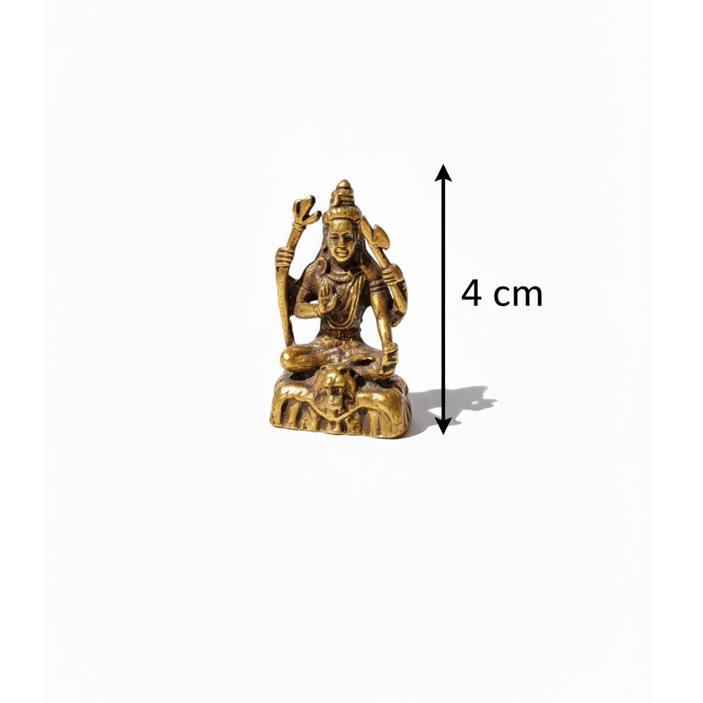 🔱 Dokra Brass Idol of Lord Shiva (Seated) with Nandi Base - View 2
