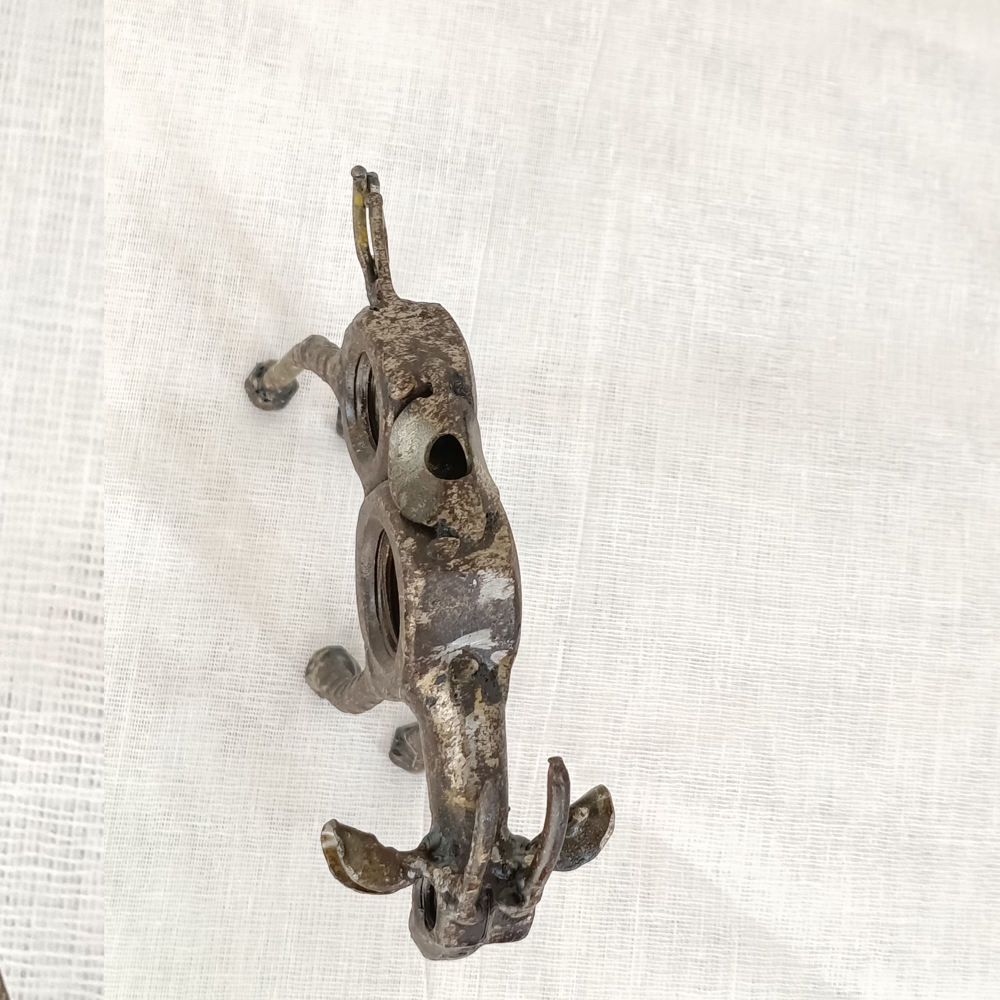 Handcrafted Industrial Scrap Metal Goat Figurine - View 4
