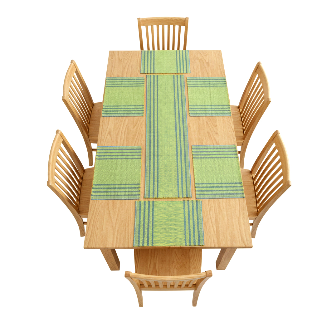 🌿 Eco-Chic Madurkati Dining Set: 1 Runner & 6 Place Mats