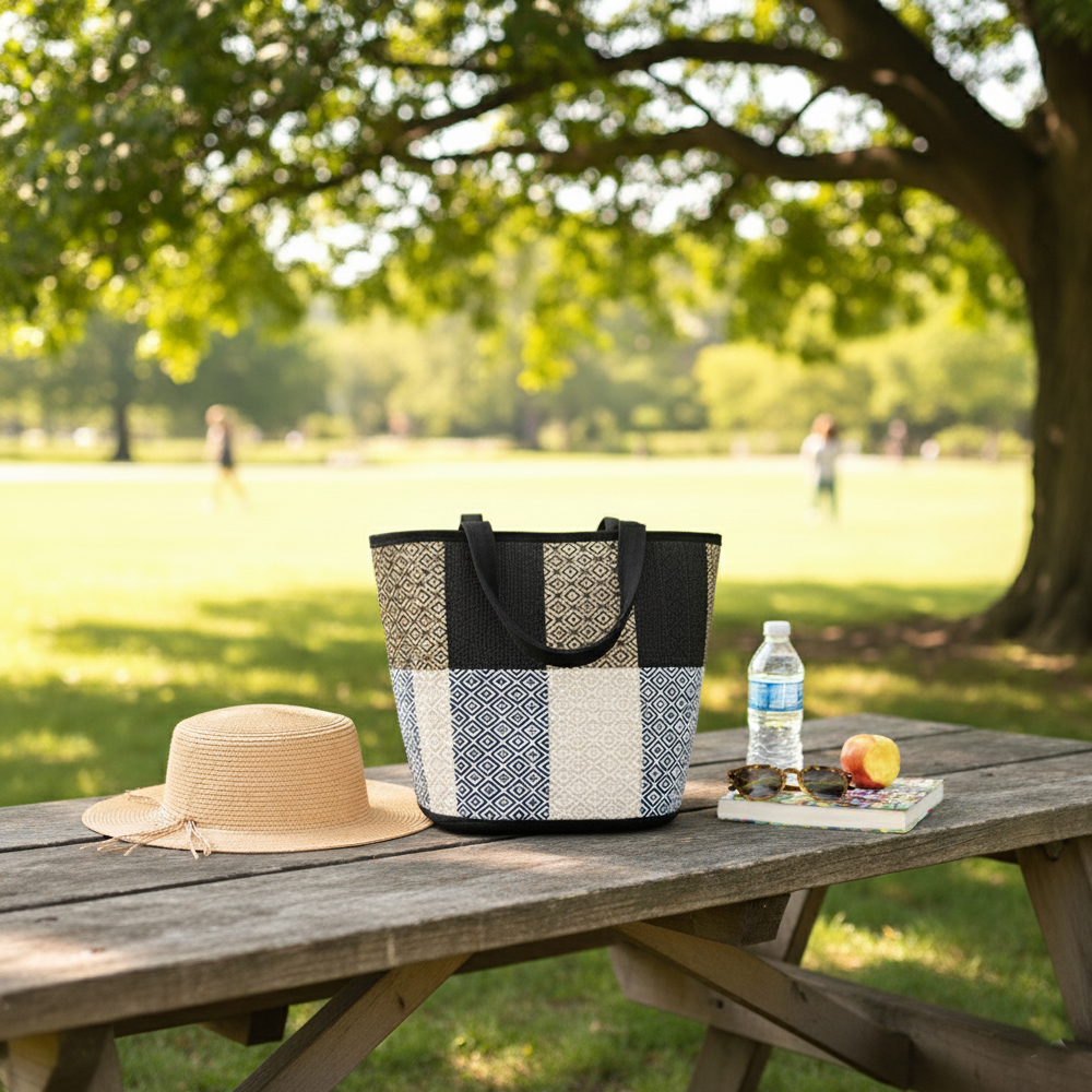 🖤 Chic & Spacious Madurkati Checkered Tote Bag - View 2