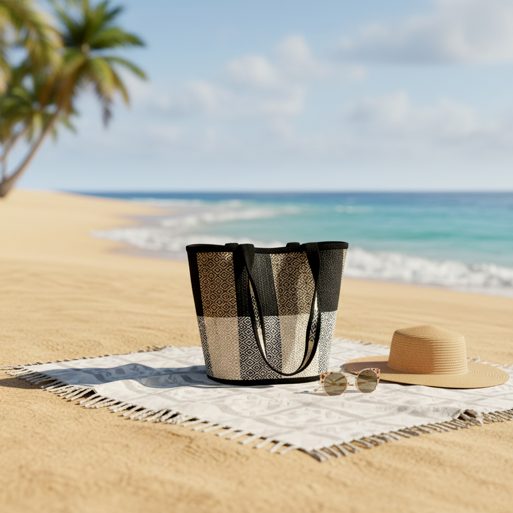 🖤 Chic & Spacious Madurkati Checkered Tote Bag - View 4