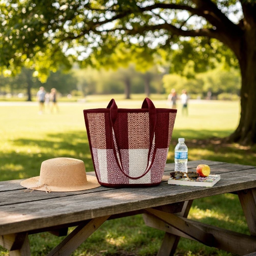 🍂 Artisanal Madurkati Harvest Tote Bag - Handwoven & Eco-Chic - View 2