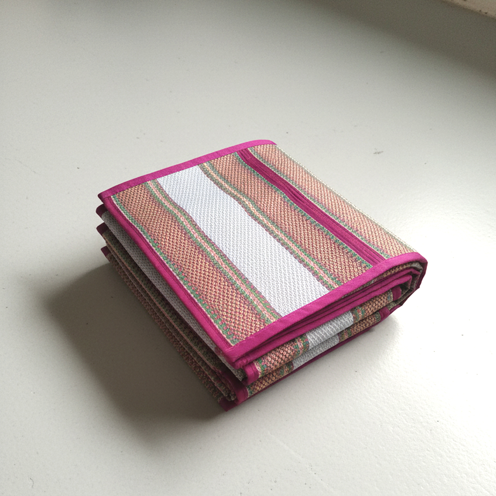 Handwoven Traditional Indian Madur Khati Floor Mat - Portable 3-Fold Design | 7 Feet x 4.5 Feet - View 3