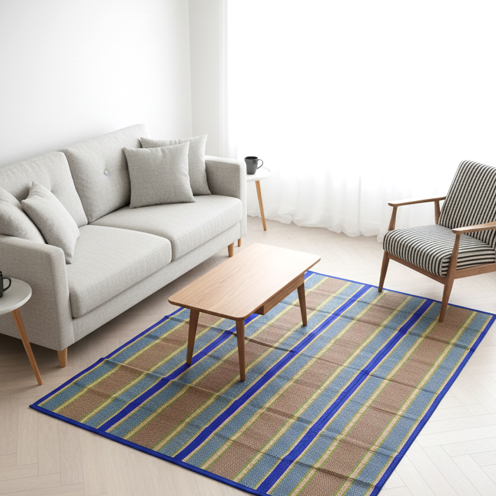 Vibrant Striped Utility Mat - Extra Portable 4-Fold Design | 7 Feet x 6 Feet - View 4