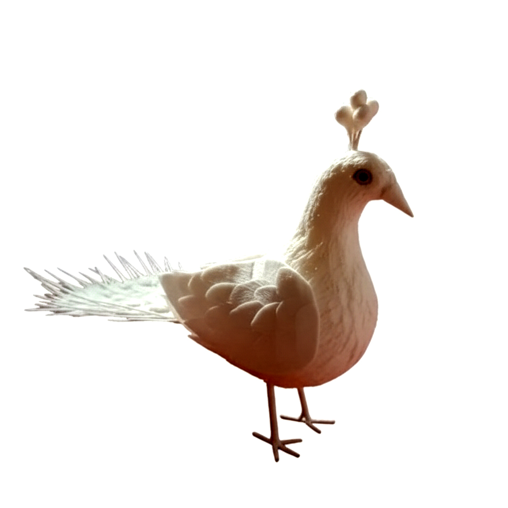 Exquisite Handcrafted Sola Wood Bird Figurine / Shola Pith Pigeon