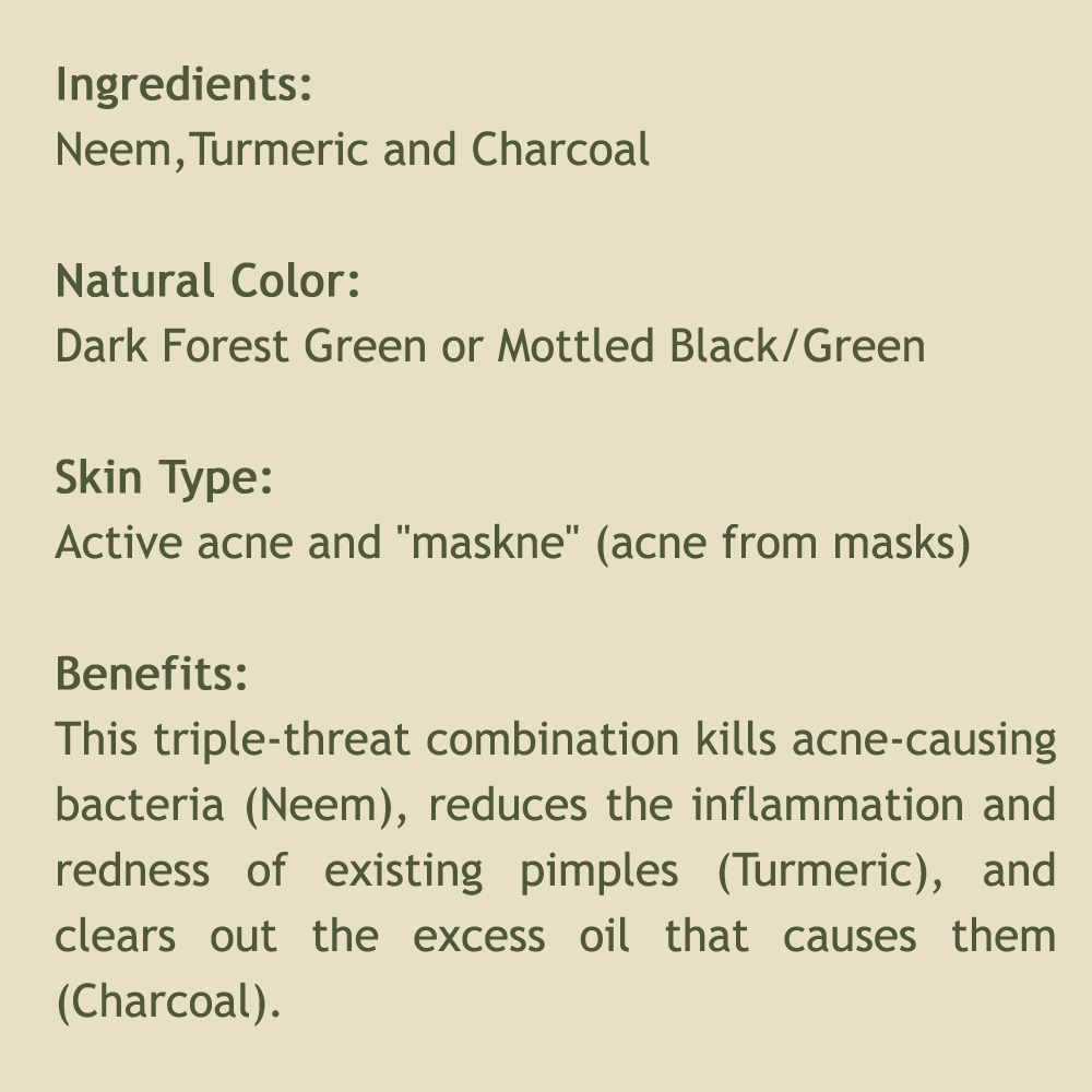 Anti-Blemish Body Soap| Neem + Turmeric + Charcoal | Set of 5 - View 3