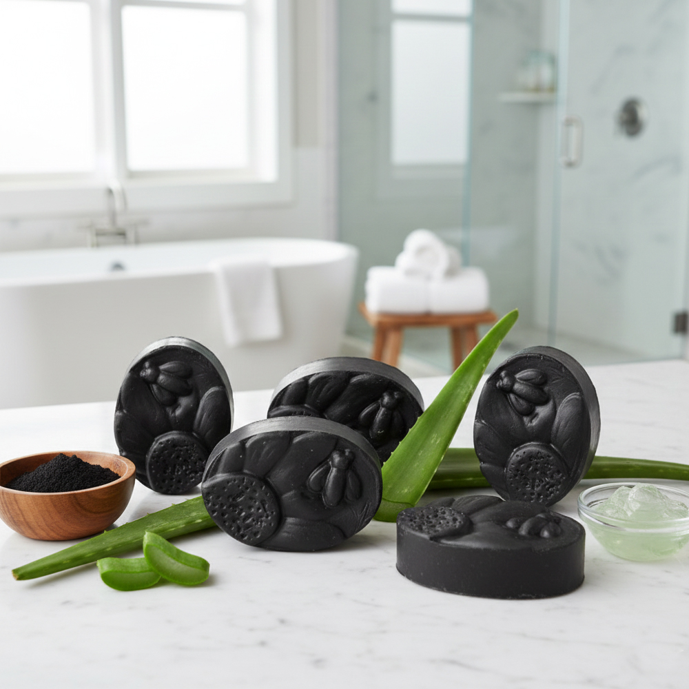 Yin-Yang Detox Bar | Charcoal + Aloe Vera | Set of 5