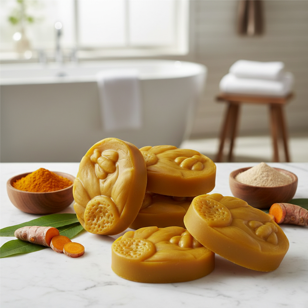 Swarna Glow Bar | Turmeric + Sandal (Sandalwood) | Set of 5