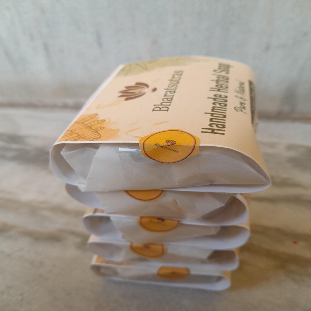 Handcrafted Botanical Soap Collection | Set of 5 | Charcoal + Aloe Vera+  Turmeric + Sandal +Neem - View 4