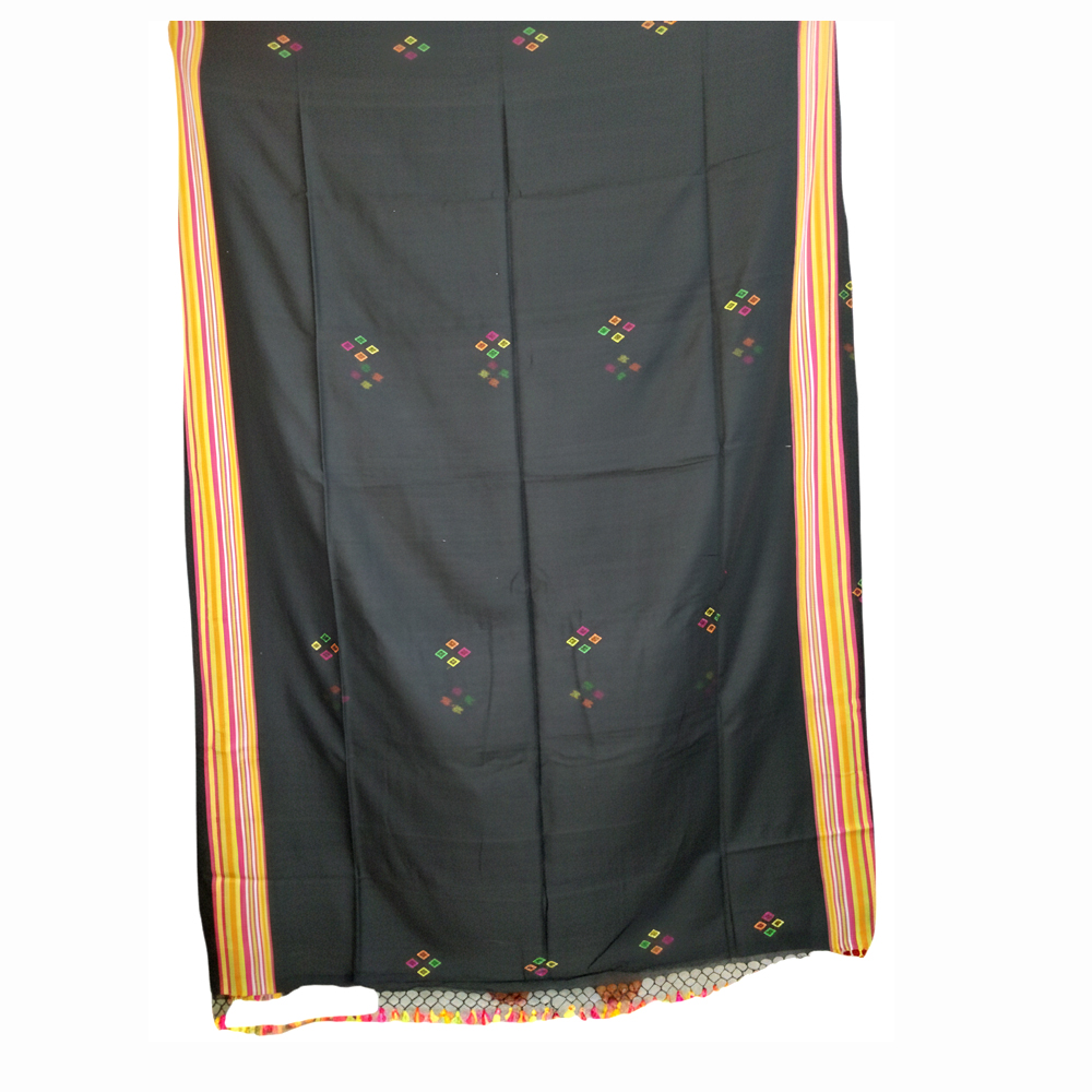 🖤 The 'Jhumko Lata' Saree | 100% Pure Handloom Cotton with Blouse Piece - View 5