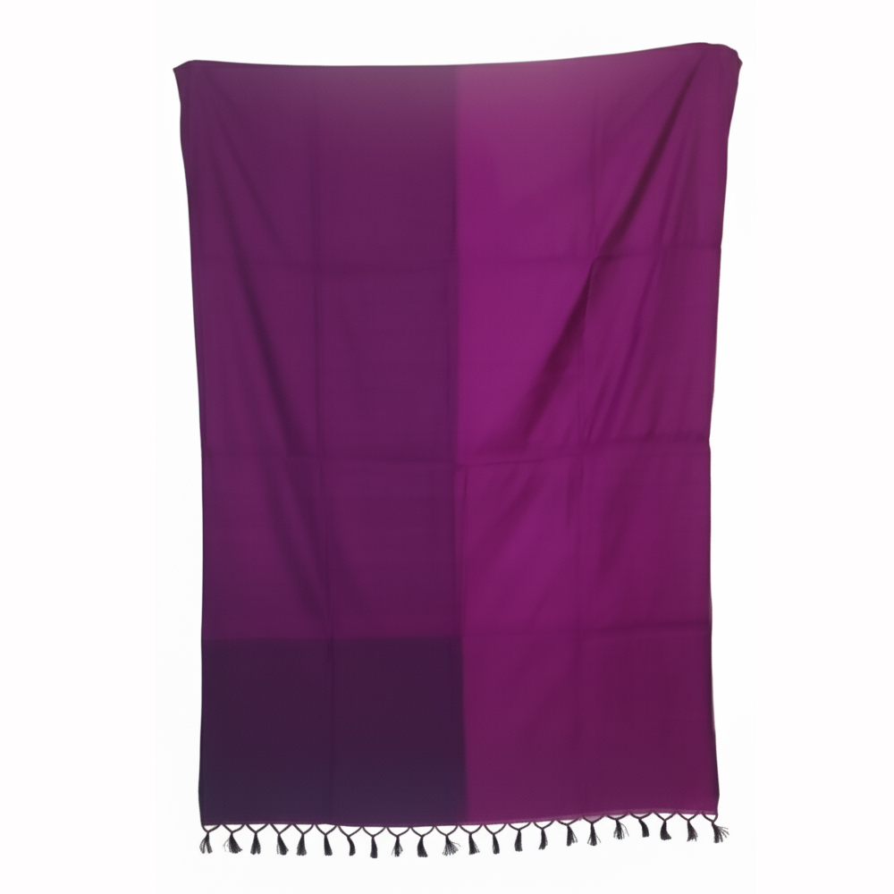  💜 Modern Magenta Silk Cotton Half-and-Half Saree (6.5 Meters with Blouse Piece) - View 2