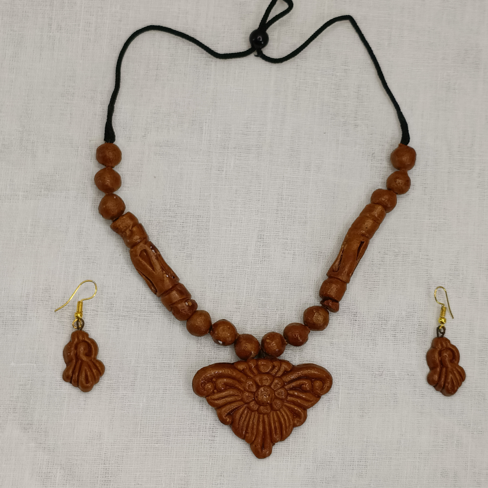 🏺 Handcrafted Terracotta Jewellery Set: Earthy Elegance - View 2